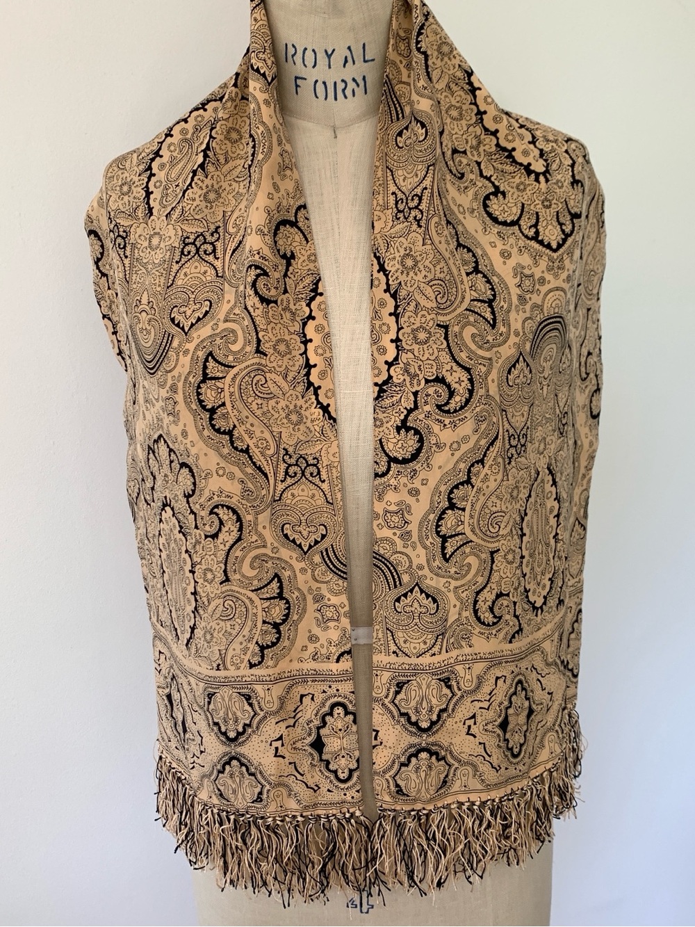 Silk Paisley Fringed Scarf Echo Brand